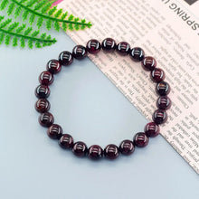 Load image into Gallery viewer, Natural 5A Garnet Stone Femme Wine Red Bead Bracelet Men Bangle Women Bracelet Lucky Energy Healing Jewelry Valentine&#39;s Day Gift
