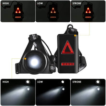 Load image into Gallery viewer, Outdoor USB Charging Night Running Lights LED Chest Lamp Back Warning Light for Camping Hiking Running Jogging Adventure
