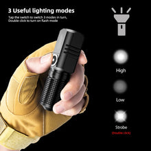 Load image into Gallery viewer, Super Bright MINI XHP50 LED Flashlight USB Torch Rechargeable; Powerful 3 Lighting Modes
