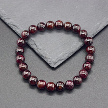 Load image into Gallery viewer, Natural 5A Garnet Stone Femme Wine Red Bead Bracelet Men Bangle Women Bracelet Lucky Energy Healing Jewelry Valentine&#39;s Day Gift
