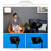 Load image into Gallery viewer, Feelworld TP10 Teleprompter 10 inch Phone Camera Collapsible Teleprompter Support Horizontal and Vertical Shooting
