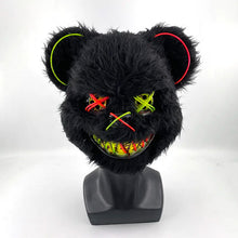 Load image into Gallery viewer, Gnarly Plush Black Bear Mask; Spooky Bear Mask; Costume Props Halloween
