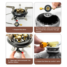 Load image into Gallery viewer, BRS-201A Portable Camping Gas Stove 16000W High Pressured Propane Butane Gas Burner Outdoor Emergency Stove with Piezo Ignition
