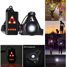 Load image into Gallery viewer, Outdoor USB Charging Night Running Lights LED Chest Lamp Back Warning Light for Camping Hiking Running Jogging Adventure
