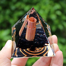 Load image into Gallery viewer, Orgone Pyramid Orgonite White Crystal Column Reiki Chakra Multiplier Energy Generator Meditation Tool Lucky Decoration
