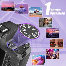 Load image into Gallery viewer, 4K Video Vlog SLR Camera 64MP Professional Digital Camera for Photography 10X Optical Zoom Camcorder Youtube Livestream Webcam
