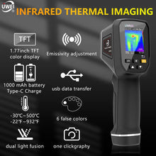 Load image into Gallery viewer, UWEI Infrared Thermal Imager Handheld Thermal Imaging Camera USB Rechargeable 8GB Card Color Display 0.01-1 Emissivity Carry Box
