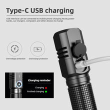 Load image into Gallery viewer, Super Bright MINI XHP50 LED Flashlight USB Torch Rechargeable; Powerful 3 Lighting Modes
