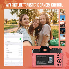 Load image into Gallery viewer, G-Anica Pink Digital Photography Camera 4K Wireless Network Camera  Vlog Video Recorder YouTube 48MP Camera Supports PC Transfer
