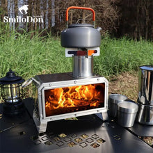 Load image into Gallery viewer, SmiloDon Portable Firewood Stove Stainless Steel Outdoor Fire Wood  Heater Stove Picnic Hiking Camping Wood Burner Stove Tourism
