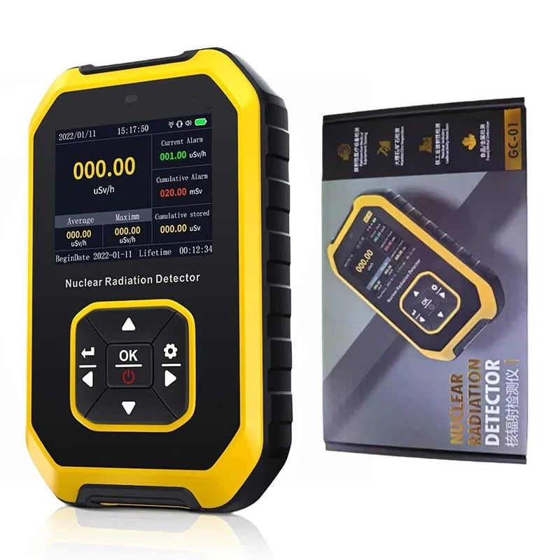 Portable Geiger Counter Nuclear Radiation Detector Personal Dosimeter X-ray γ-ray β-ray Radioactivity Tester Marble Detector