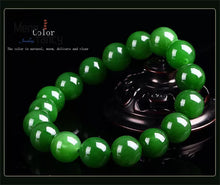 Load image into Gallery viewer, Natural Hetian Jade Jasper Elastic Bracelet Charms; Luxury Fine Jewelry
