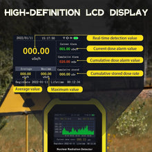 Load image into Gallery viewer, Portable Geiger Counter Nuclear Radiation Detector Personal Dosimeter X-ray γ-ray β-ray Radioactivity Tester Marble Detector
