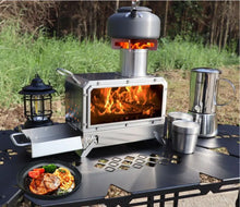 Load image into Gallery viewer, SmiloDon Portable Firewood Stove Stainless Steel Outdoor Fire Wood  Heater Stove Picnic Hiking Camping Wood Burner Stove Tourism
