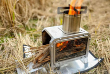 Load image into Gallery viewer, SmiloDon Portable Firewood Stove Stainless Steel Outdoor Fire Wood  Heater Stove Picnic Hiking Camping Wood Burner Stove Tourism
