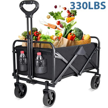 Load image into Gallery viewer, Folding Beach Wagon Cart Collapsible Heavy Duty Outdoor Camping Garden Utility
