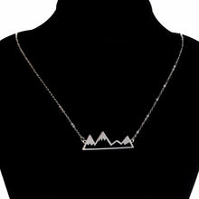 Load image into Gallery viewer, Mountain Top Necklace Snowy Mountain Necklace Dainty Hiking Nature Outdoor Jewelry Mountain Climbing Gifts
