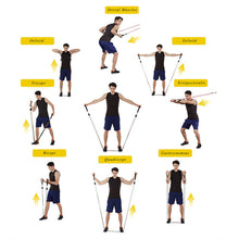 Load image into Gallery viewer, 11PCS Resistance Band Set Exercise; Handle Door Anchor Straps for Fitness
