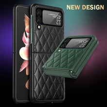 Load image into Gallery viewer, Suitable For Samsung Z Flip3 Mobile Phone Shell Creative Shell Film Element Leather Z Flip3 Folding Protective Cover

