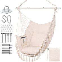 Load image into Gallery viewer, 3 Folding Reinforced Iron Pipe Outdoor Hammock Anti Rollover Swing Chair In Bedroom
