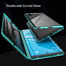 Load image into Gallery viewer, Full body Magnetic Tempered Glass Case for Samsung Note 10 S10 S9 Plus Note 9 Case Metal Bumper Shockproof Protective Shell
