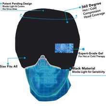 Load image into Gallery viewer, Migraine Relief Hat Ice Pack Headache Relief Gel Eye Mask Cold Therapy Migraine Face Mask Elastic Bag
