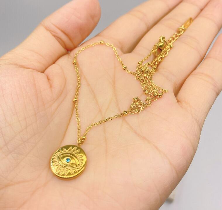 Nostalgia Evil Eye Necklace Religious Jewelry Good Luck Charms Pendants