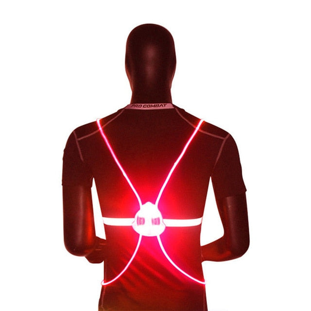 360 Reflective LED Flashing Vest; High Visibility For Night Jogging, Bicycle Riding