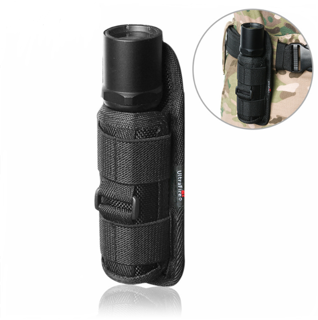 Outdoor Flashlight Pouch Holster 360 Degree Rotatable Clip Torch Cover for Belt Flashlight Holder Hunting Accessories