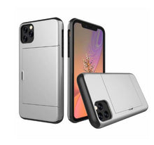 Load image into Gallery viewer, For iPhone 11 Pro Max XS X XR Case Slide Armor Wallet Card Slots Holder Cover For IPhone 7 8 6 6s Plus 5 5s TPU Shockproof Shell
