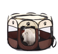 Load image into Gallery viewer, 8-side Foldable Pet tent Dog House Cage Dog Cat Tent Playpen Puppy Kennel Easy Operation Octagonal Fence
