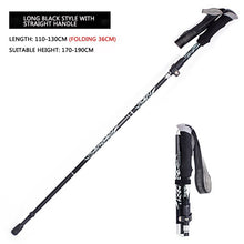 Load image into Gallery viewer, Alpine stick aluminum alloy folding ultra light and ultra short telescopic outdoor hand stick walking mountain with 5 poles
