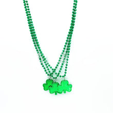 Load image into Gallery viewer, 1pcs Irish Festival Green Shamrock Ball Bead Necklace St Patrick&#39;s Carnival Bead Chain
