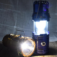 Load image into Gallery viewer, LED Solar Foldable-Portable Flashlight; LED Light Rechargeable; Outdoors
