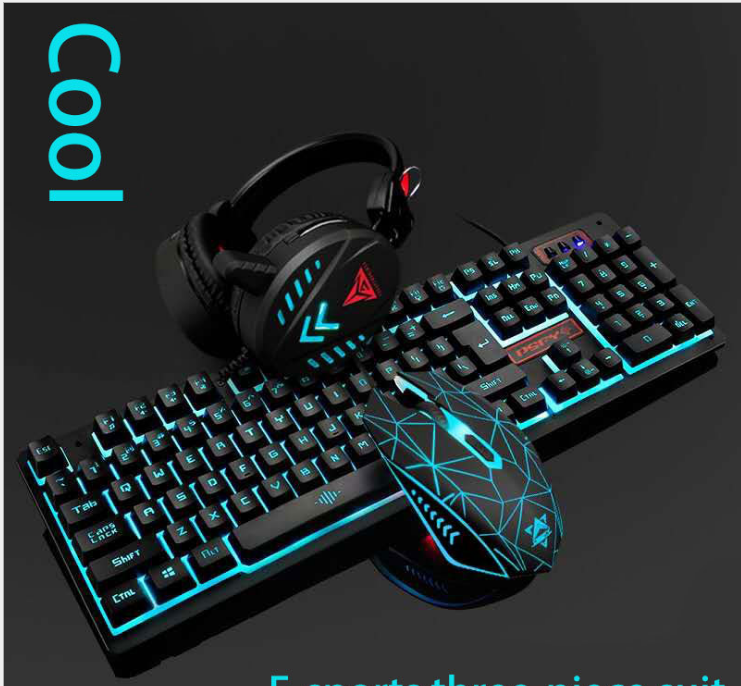 VX7 Waterproof LED Keyboard Mouse Headset Gaming set