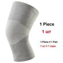 Load image into Gallery viewer, 1 Pcs Knee Support Protector Leg Arthritis Injury Gym Sleeve Elasticated Bandage knee Pad Charcoal Knitted Kneepads Warm
