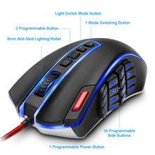 Load image into Gallery viewer, Redragon USB Gaming Mouse 16400 DPI 24 buttons ergonomic design for desktop computer accessories programmable  gamer lol PC

