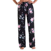 Load image into Gallery viewer, S-3XL Women Loose Yoga Pants Floral Print Wide Leg Trousers Long Stretch Pants Loose High Waist Trousers Sweatpants Harlan Pants
