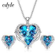 Load image into Gallery viewer, Cdyle Crystals from Swarovski Angel Wings Necklace Jewelry
