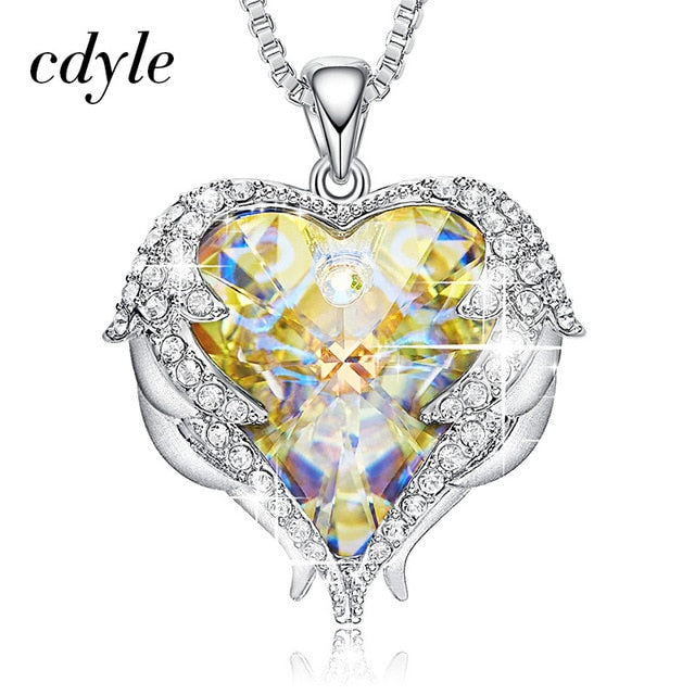 Cdyle Angel Wings Fashion Necklace Crystals from Swarovski Jewelry