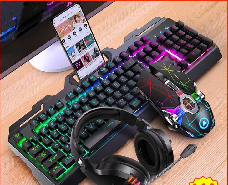 Keyboard Mouse Headset Gaming Set