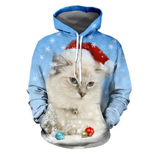 Load image into Gallery viewer, Unisex Men Women Christmas Ugly Cat Funny Snowman Christmas sweater Pockets  Funny Christmas Party
