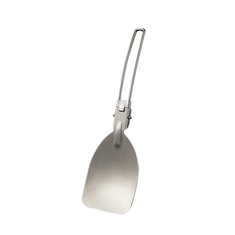 Outdoor Folding Frying Spatula; Portable 304 Stainless Steel