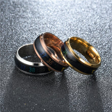 Load image into Gallery viewer, Temperature Ring Titanium Steel Mood Emotion Feeling Intelligent Temperature Sensitive Rings for Women Men Waterproof Jewelry
