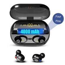 Load image into Gallery viewer, VOULAO Bluetooth 5.0 Earphone Wireless Headphons Sport Handsfree Earbuds 9D Stereo Waterproof Headset With 4000mAh Power Bank
