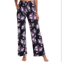 Load image into Gallery viewer, S-3XL Women Loose Yoga Pants Floral Print Wide Leg Trousers Long Stretch Pants Loose High Waist Trousers Sweatpants Harlan Pants
