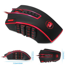 Load image into Gallery viewer, Redragon USB Gaming Mouse 16400 DPI 24 buttons ergonomic design for desktop computer accessories programmable  gamer lol PC
