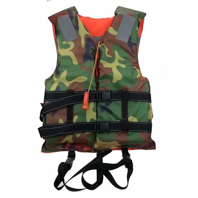 Camouflage Green Fishing Vest Adult Lifesaving Life Jacket Clothing Safety Survival Suit Swimming Drifting Fishing