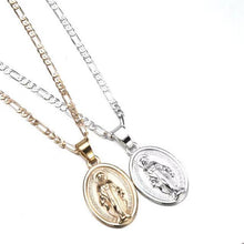 Load image into Gallery viewer, New religious accessories Virgin Mary portrait pendant long necklace men and women necklace jewelry
