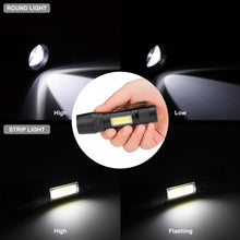 Load image into Gallery viewer, COB LED Flashlight Super Bright Waterproof Handheld Flashlights Torch Pocket Work Light for Emergency Lighting
